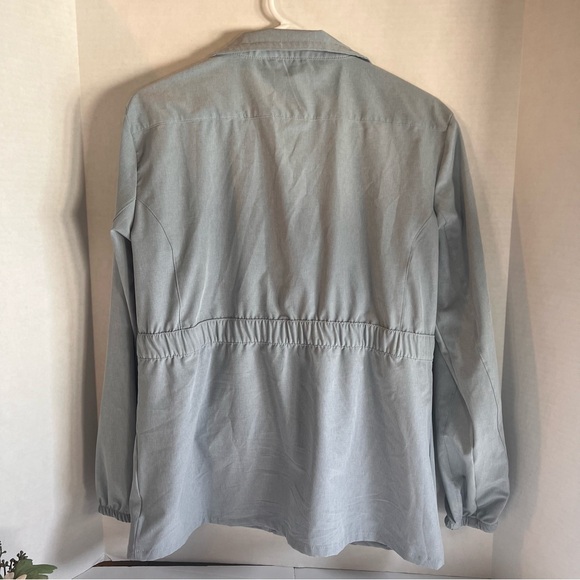 Hang Ten Light Blue Water Repellant Hybrid Zip-Front Utility Jacket - Sz Med - Picture 6 of 9